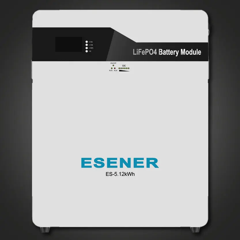 ESENER Wall Mount Lithium Battery 5.12kWh 51.2V 100Ah 